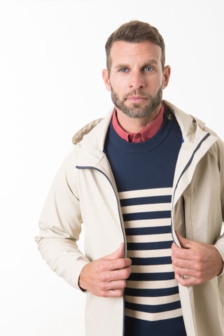 Impermeable con capucha - Beige