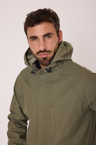 Impermeable con capucha - Verde
