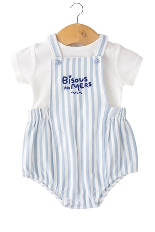 Camiseta y peto - Blanco, amarillo y rojo