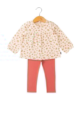 Legging en Top - Wit en roze