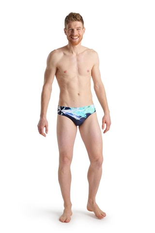 Slip de bain - Bleu et blanc