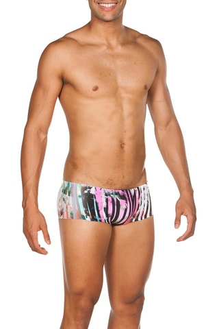Boxer de bain One Riviera - Fuchsia et noir