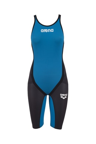 Maillot 1 pièce - Gris foncé et bleu électrique