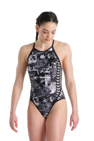 Maillot 1 pièce Icons - Anthracite