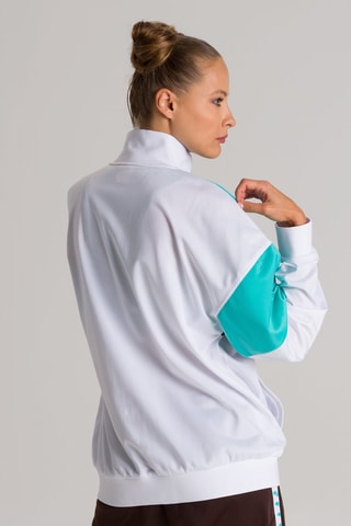 Veste - Blanc et turquoise