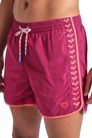 Short de bain Team Stripe - Bordeaux