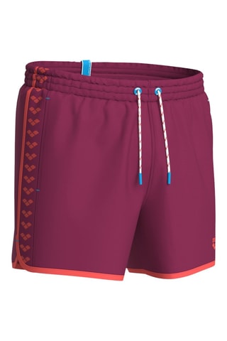 Short de bain Team Stripe - Bordeaux
