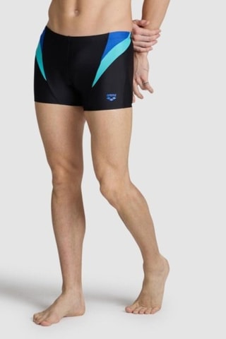 Boxer de bain Panel - Noir et gris clair