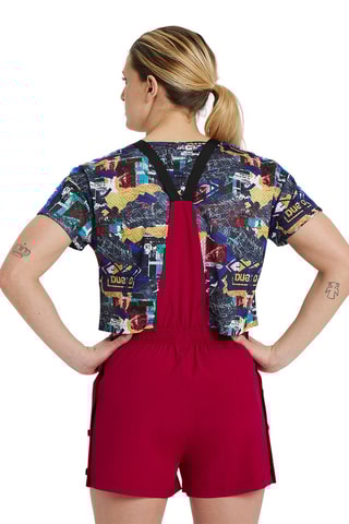 Salopette-short - Bordeaux