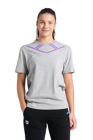 T-shirt - Gris chiné et violet