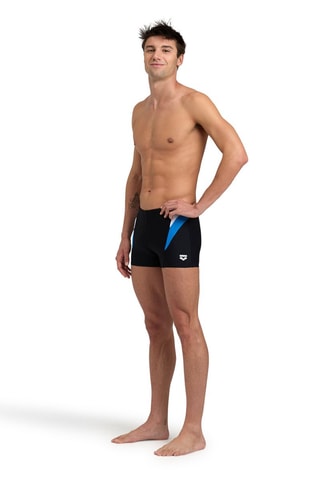 Short de bain - Noir et turquoise