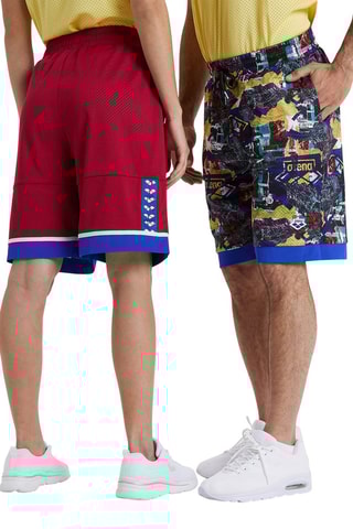 Bermuda réversible - Rouge et noir