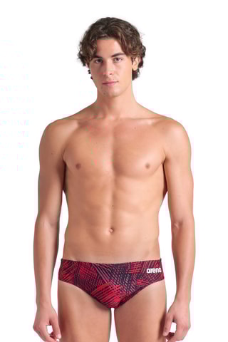 Slip de bain - Rouge et noir