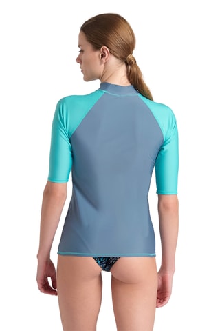 Top - Gris et turquoise