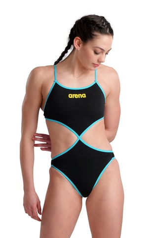 Trikini réversible - Noir et turquoise