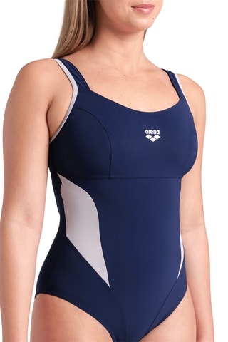 Maillot 1 pièce - Bleu et gris