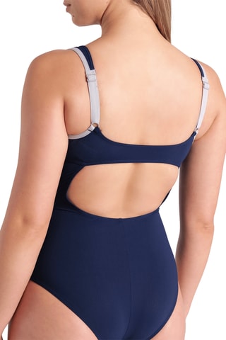 Maillot 1 pièce - Bleu et gris