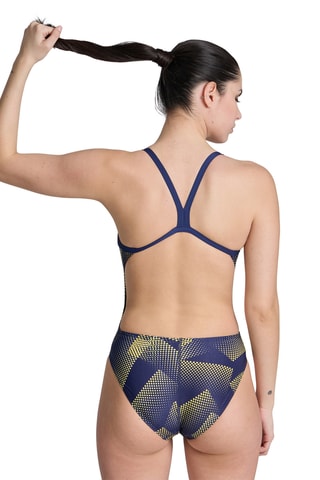 Maillot 1 pièce - Bleu marine et jaune