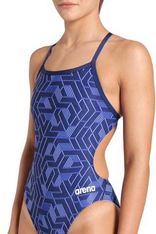 Maillot 1 pièce - Bleu marine et blanc