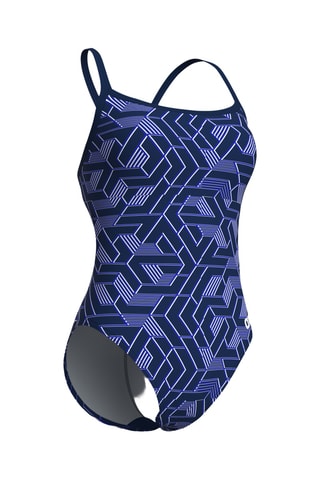 Maillot 1 pièce - Bleu marine et blanc