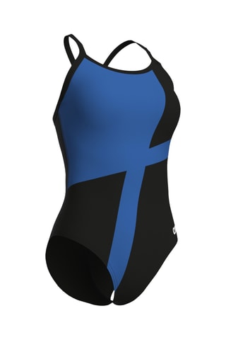 Maillot 1 pièce - Noir et bleu roi