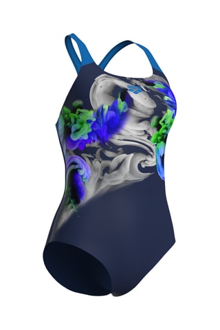 Maillot 1 pièce - Bleu et gris