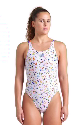 Maillot 1 pièce - Blanc et corail