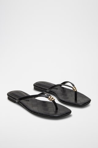 Sandali in pelle - Nero