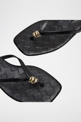 Sandali in pelle - Nero