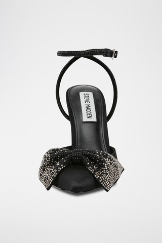 Décolleté con tacco in raso - Nero