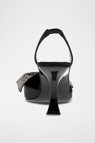 Décolleté in raso - Nero