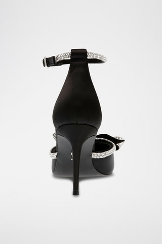 Décolleté in raso - Nero