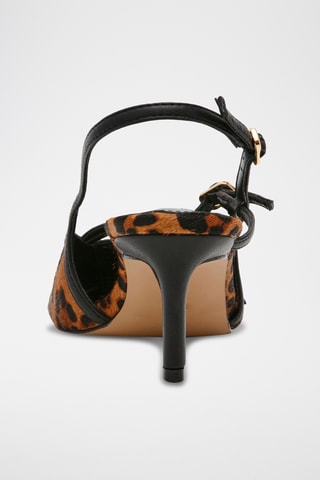 Décolleté in pelle scamosciata - Marrone