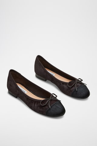 Ballerine in pelle - Nero e marrone scuro