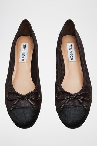 Ballerine in pelle - Nero e marrone scuro