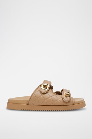 Ciabatte in pelle - Marrone chiaro