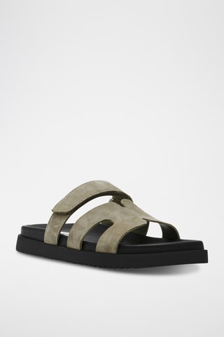 Sandalias de nobuk - Gris oscuro