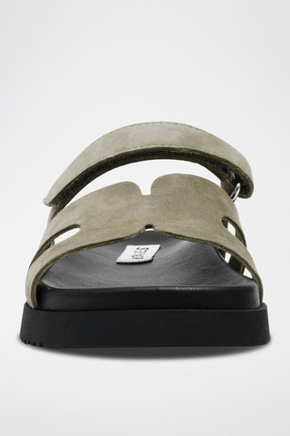 Sandalias de nobuk - Gris oscuro