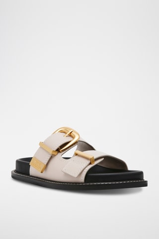 Ciabatte in pelle scamosciata - Beige