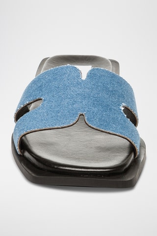 Ciabatte in jeans - Azzurro