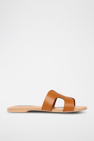 Ciabatte in pelle - Cammello