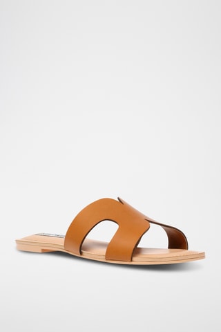 Ciabatte in pelle - Cammello