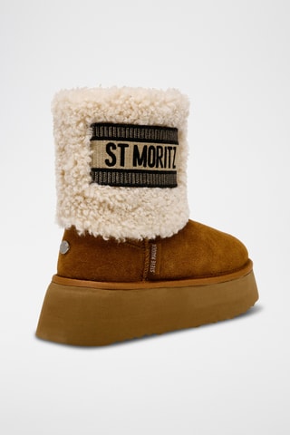 Stivaletti imbottiti in pelle - Cammello