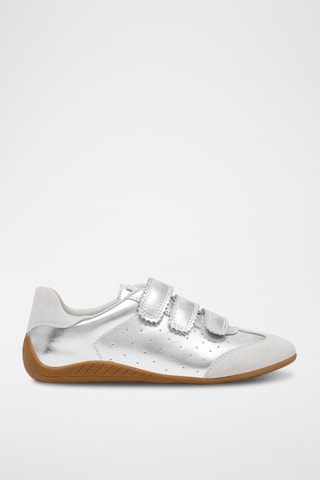 Zapatillas de piel - Plateado