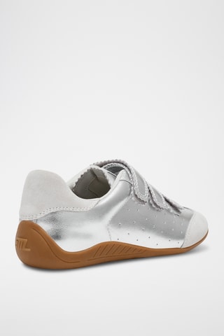 Zapatillas de piel - Plateado