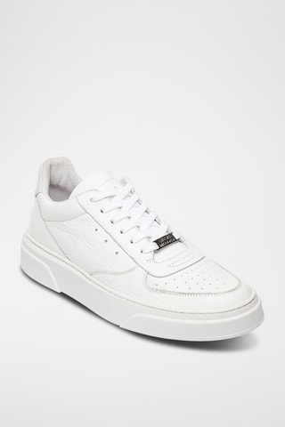 Sneakers platform in pelle - Bianco