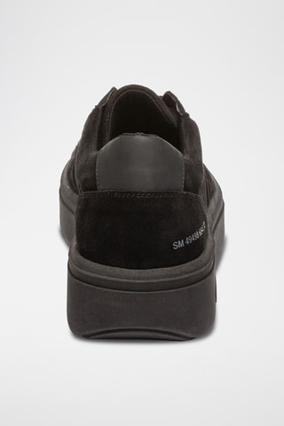 Sneakers platform in pelle - Nero