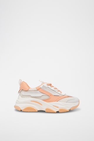 Sneakers platform - Salmone e grigio chiaro