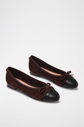 Ballerine in pelle scamosciata Ellison - Marrone