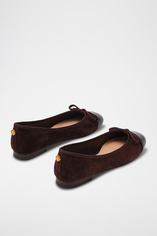 Ballerine in pelle scamosciata Ellison - Marrone